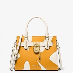 Hamilton Small Two-Tone Satchel tote bag Color Golden Rod Multi